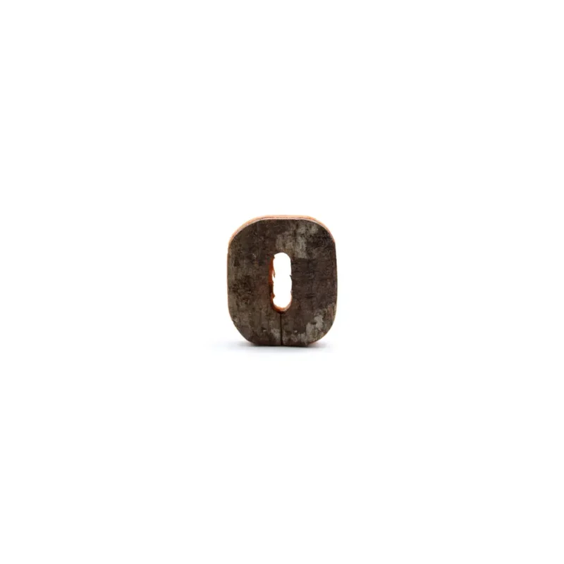 Rustikt barknummer - "0" (12) - Lille 7 cm