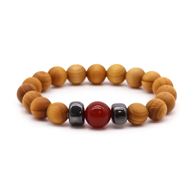 Cedar Armbånd - Rod Chakra - Rød Jaspis