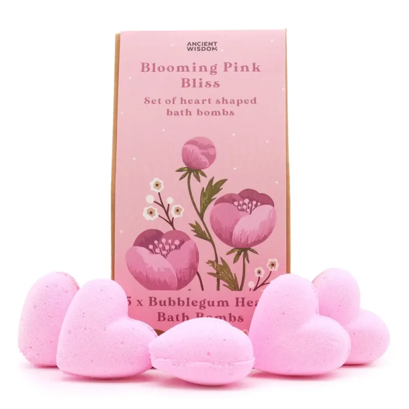 Blooming Pink Heart-Happiness Badebombesæt