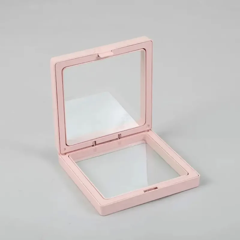 Stor 3D flydende ramme 11x11cm - Pink
