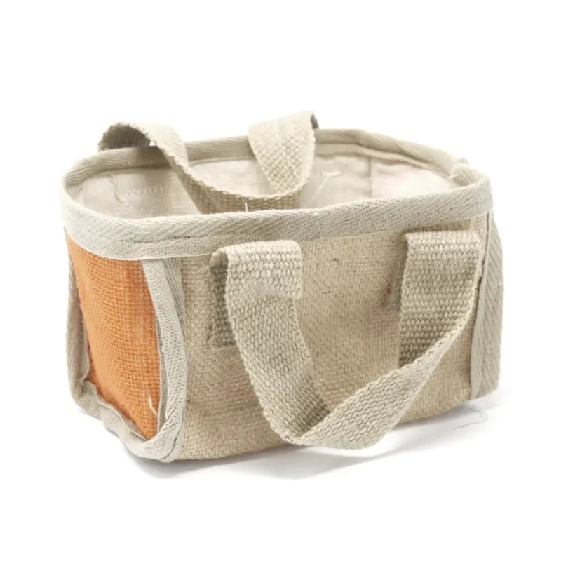 Lille jutekurv - 16x10x12cm - Orange