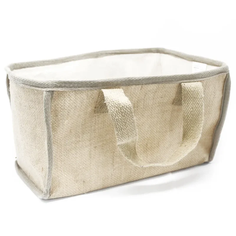 Stor jutekurv - 33x18x20cm - Natutal