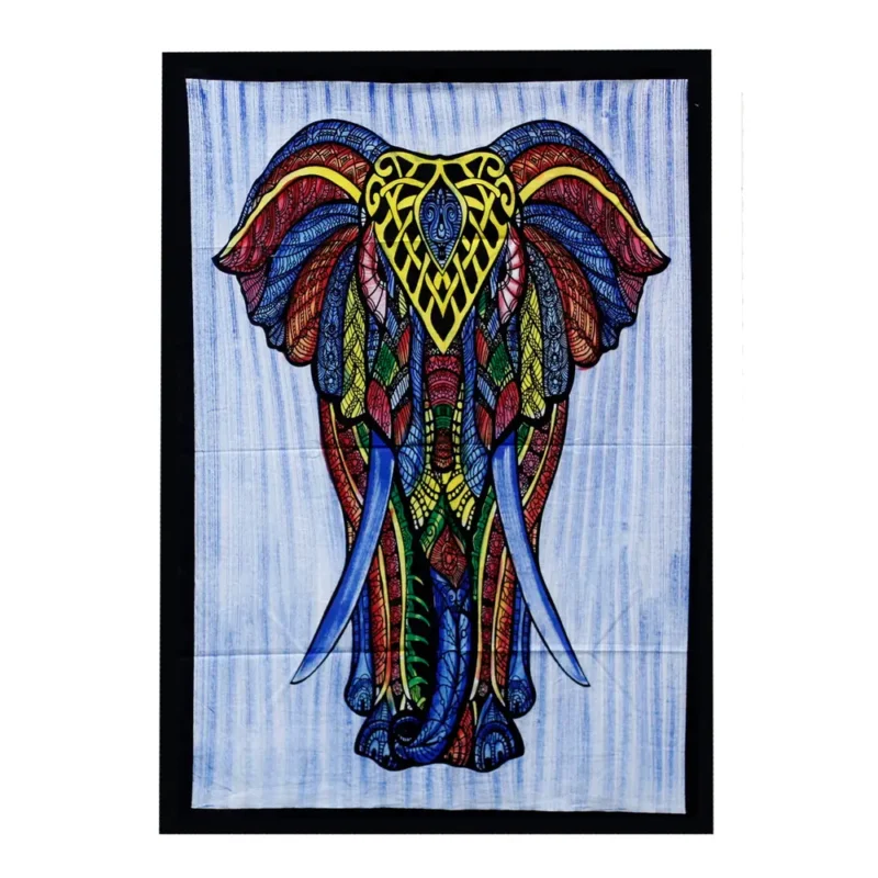 Bomuldsvægkunst - elefant