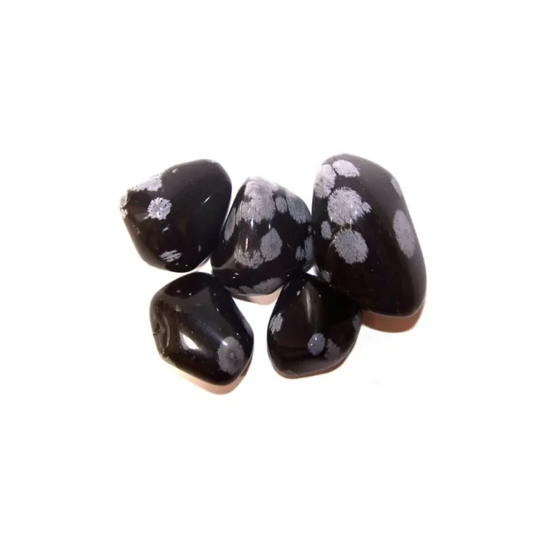 L Tumble Stones - Snowflake Obsidian