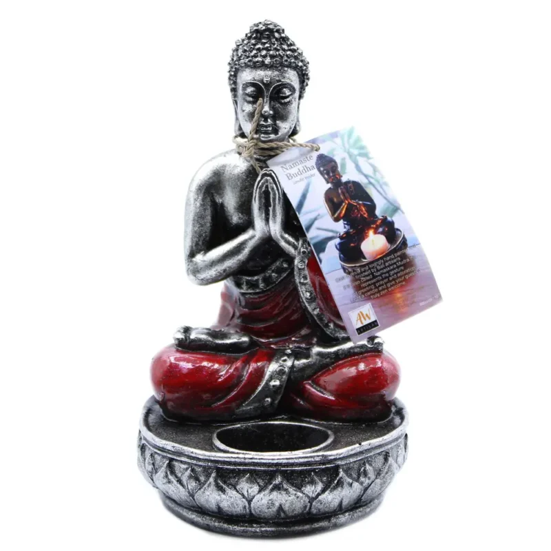 Buddha Lysestage - Rød - Med