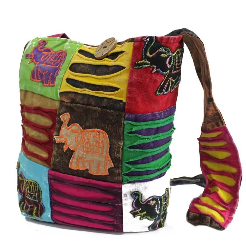 Hippie Style Etnisk Taske - Chokolade / Elefant