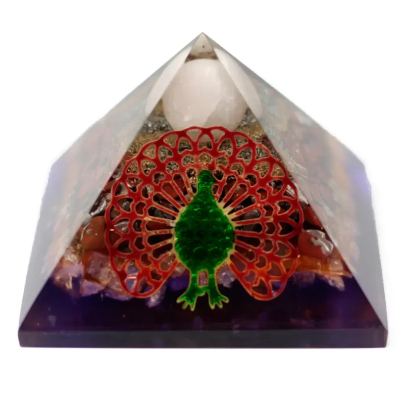 Lrg Organite Pyramid 70cm - Peacock (jordbund)