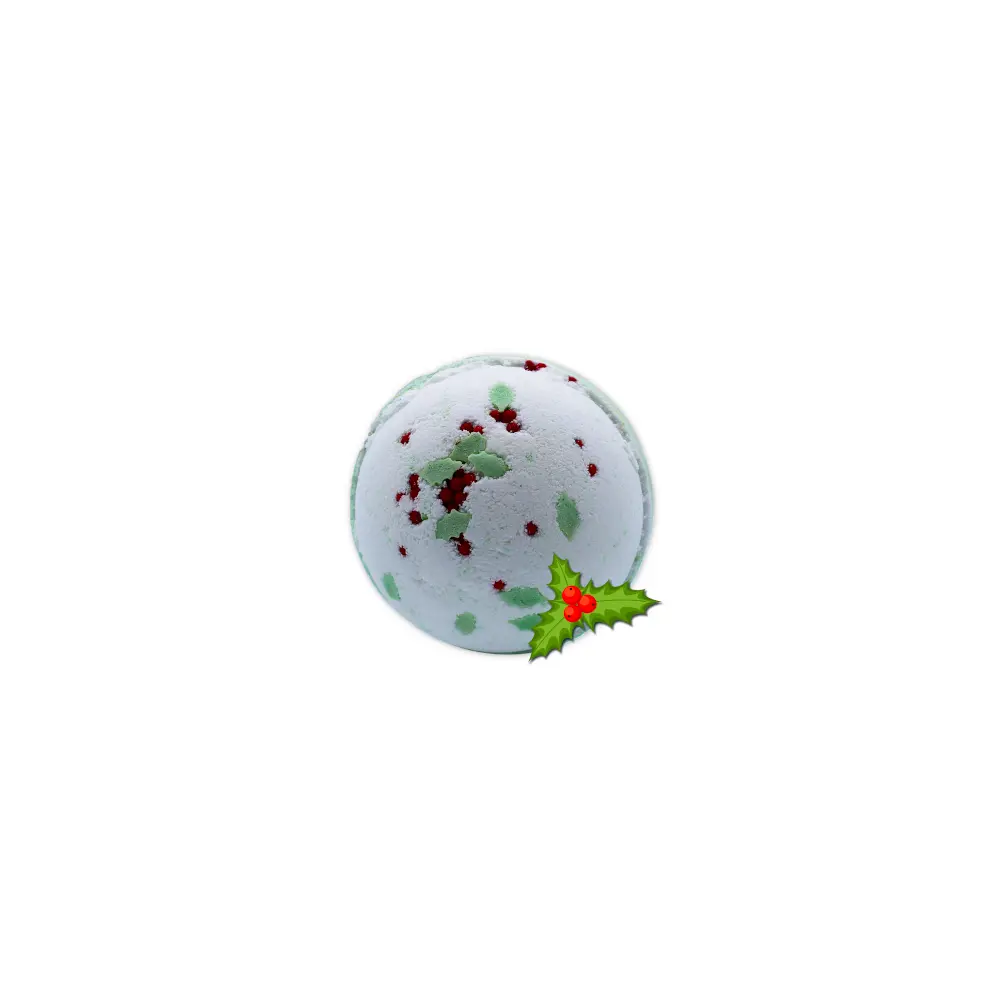 Julebadebombe - Holly Berry og mistelten 1 Julebadebombe - Holly Berry og mistelten