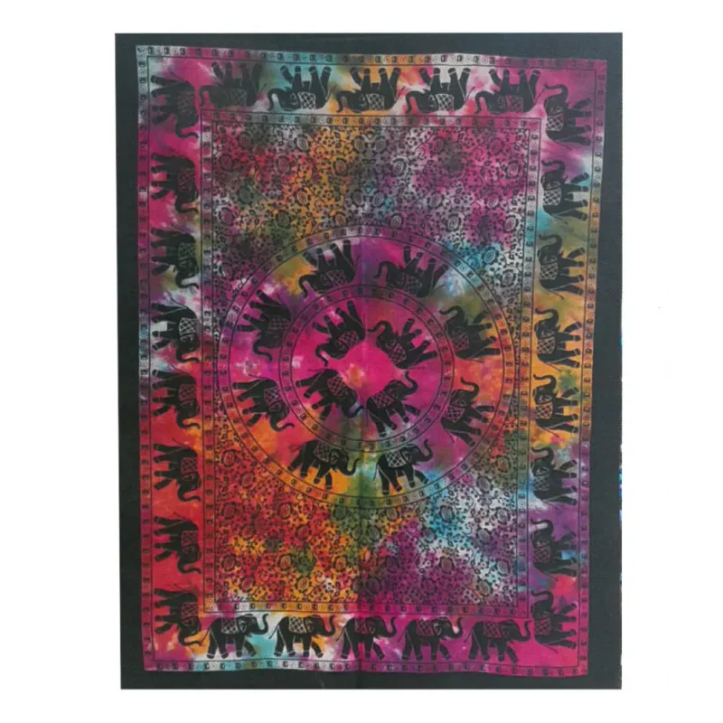 Bomuldsvægkunst - Elephant Mandala