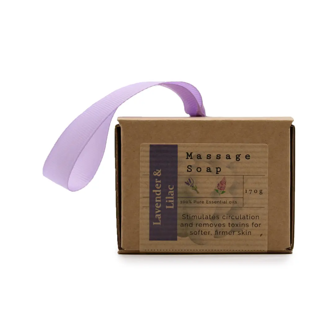 Individuel massagesæbe i æske - Lavendel og lilla 1 Individuel massagesæbe i æske - Lavendel og lilla