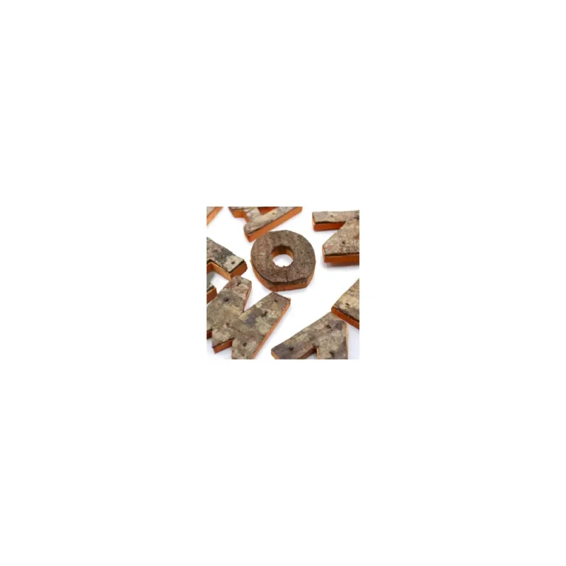 Rustik Bark Letter - "Q" (12) - Lille 7 cm