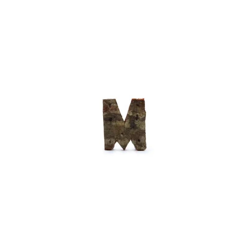 Rustik Bark Letter - "L" (12) - Lille 7 cm
