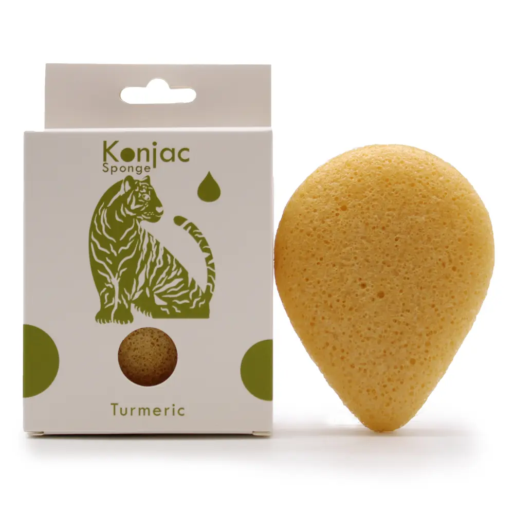 Konjac Ansigtssvamp - Gurkemeje - Anti-rynke 1 Konjac Ansigtssvamp - Gurkemeje - Anti-rynke