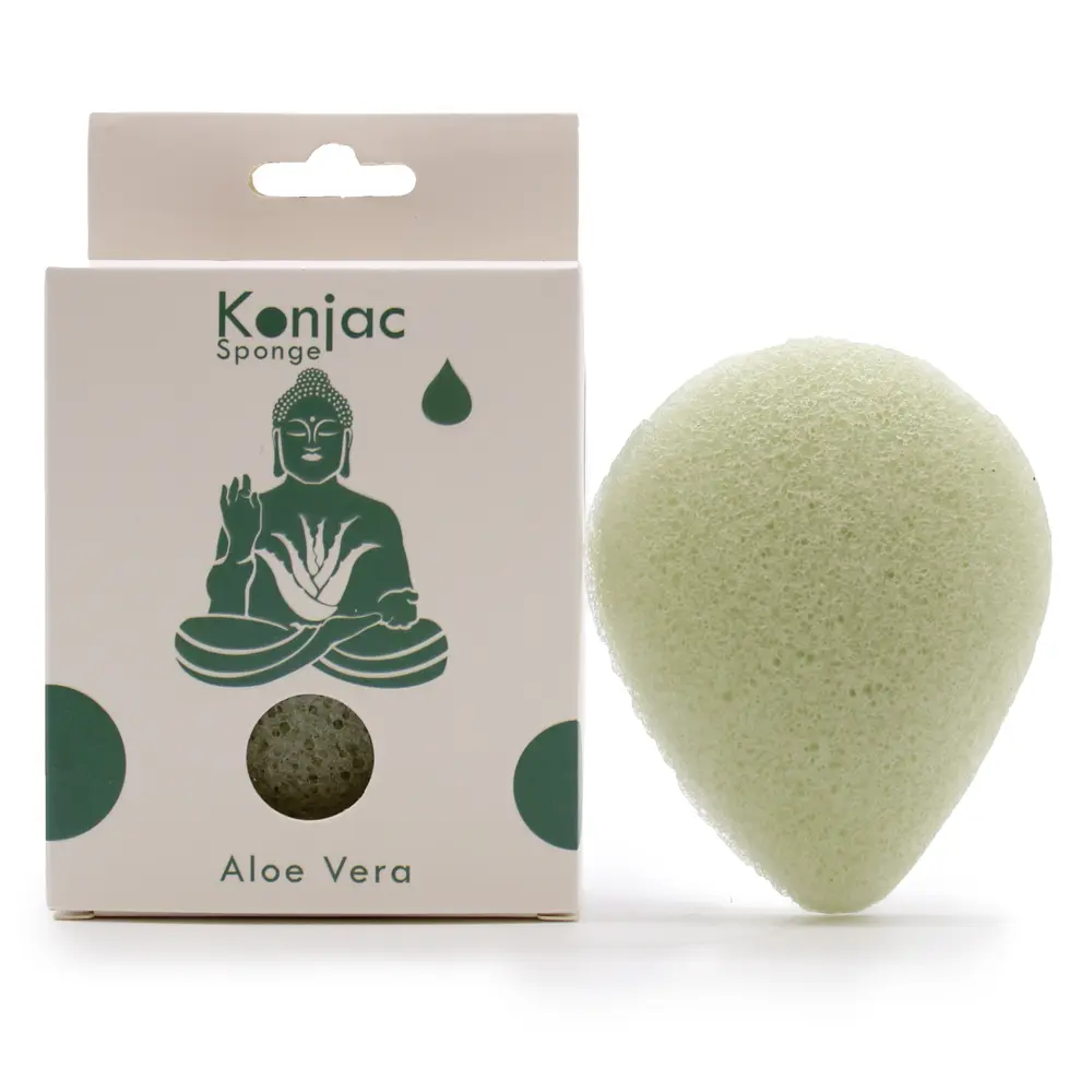 Konjac Ansigtssvamp - Aloe Vera - Healing 1 Konjac Ansigtssvamp - Aloe Vera - Healing