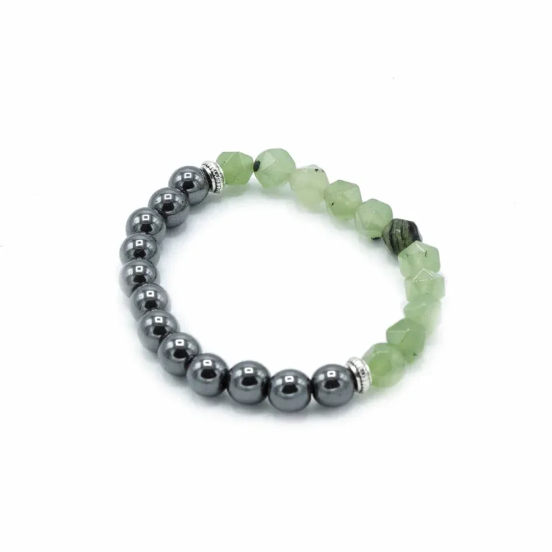 Udskåret ædelstensarmbånd - magnetisk jade