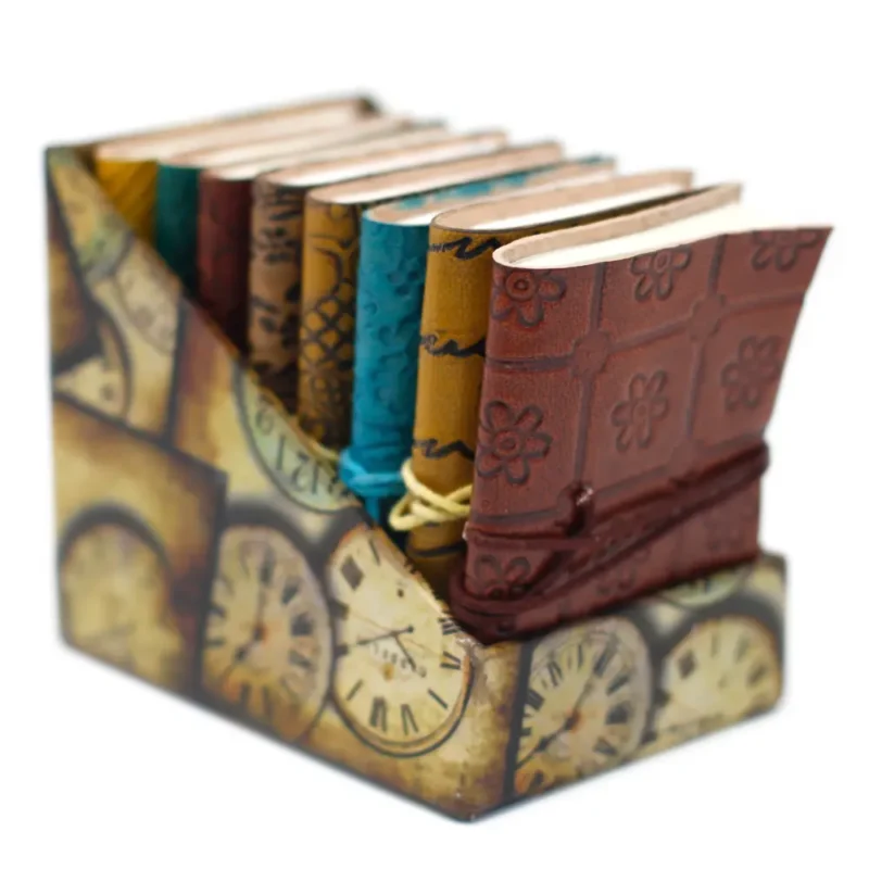 Mini læder notesbog (assorteret)