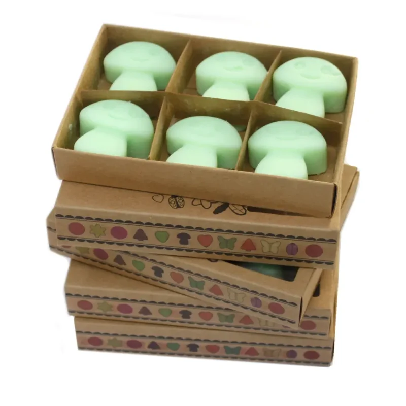 Æske med 6 sojavoks - lakrids