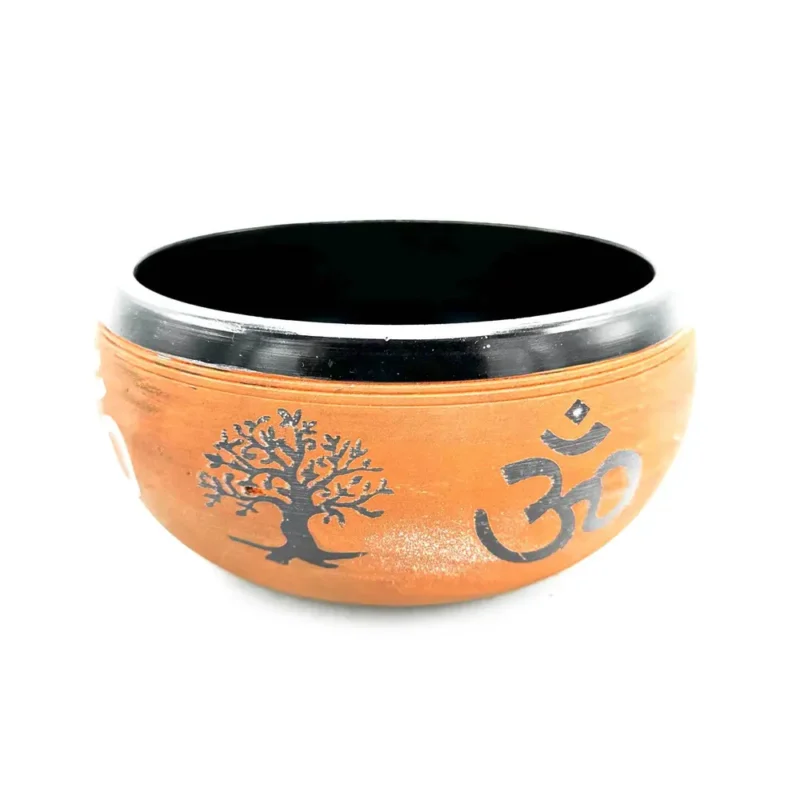 Tibetan Earth Powder Bowl - Om Buddha Clay - 16cm