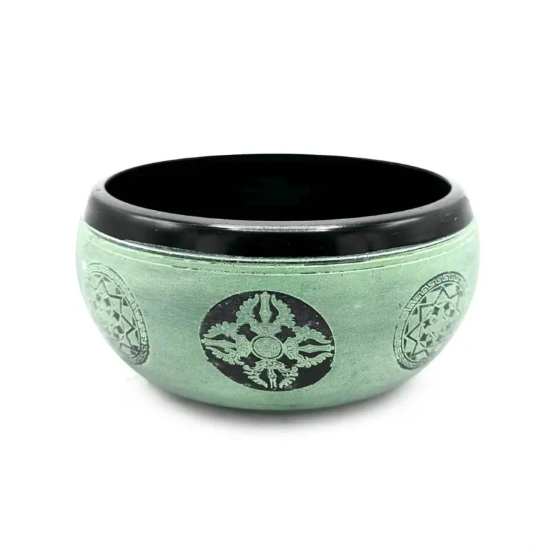 Tibetansk skål i jordpulver - Buddha Mandala - 16 cm