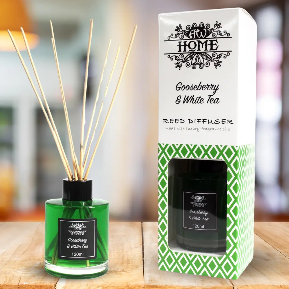 Aromatisk diffuser 120ml - ribs og hvid te 1 Aromatisk diffuser 120ml - ribs og hvid te