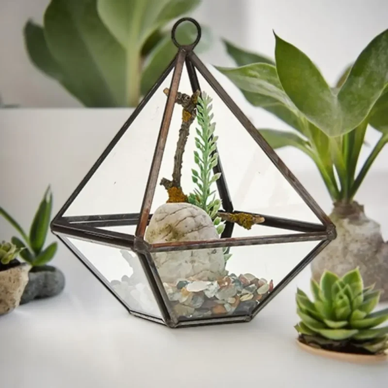 Glas Terrarium - Lille Diamant