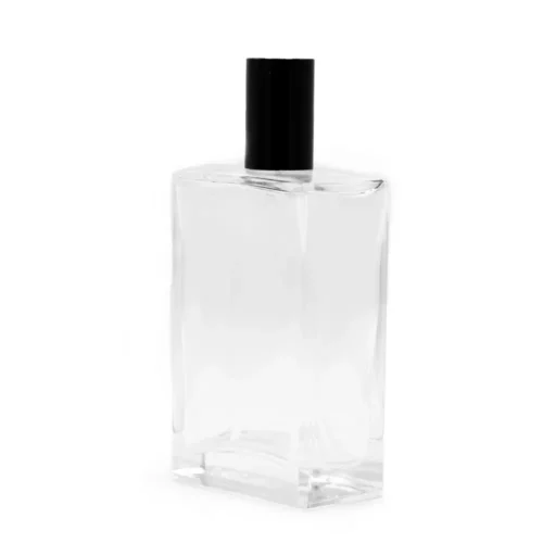 100ml tyk firkantet flaske,sort spray og låg