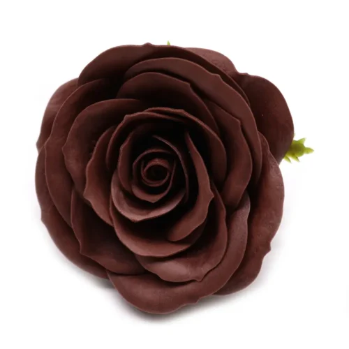 Håndlavet Sæbeblomst - Stor Vintage Rose - Chokolade