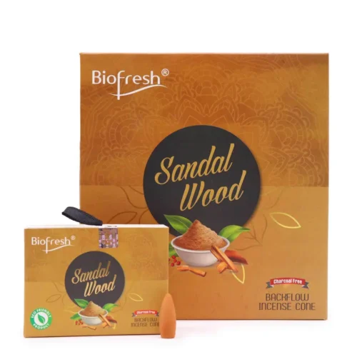 Biofresh Backflow Røgelseskegler (40 kogler) - Sandeltræ