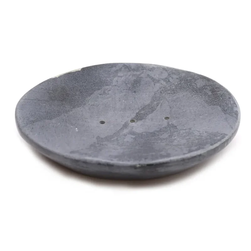 Grå Fedtstenssæbeskål 10x12cm - Klassisk Oval