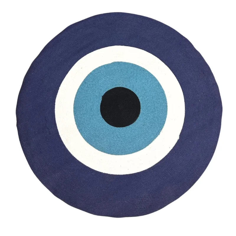 Evil eye bomuldsreb tæppe 120cm