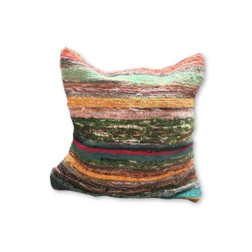 Genbrugt tæppepudebetræk - 40x40cm - Trækul